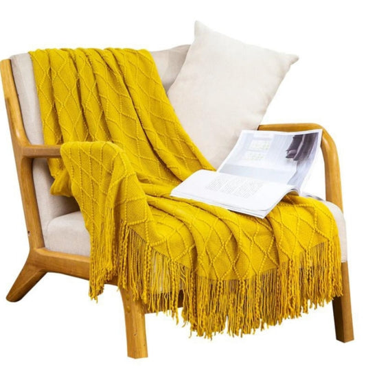 Knitted Sofa Throw Blanket